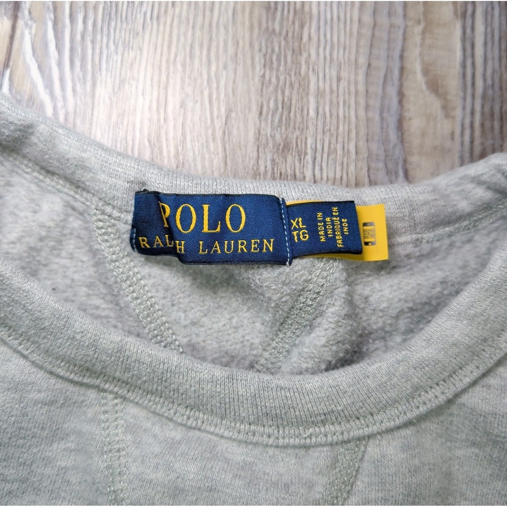 Polo Ralph Lauren Sweatshirt RL Fleece Men's Sz XL Sweater Andover Grey Comfort - Picture 6 of 10
